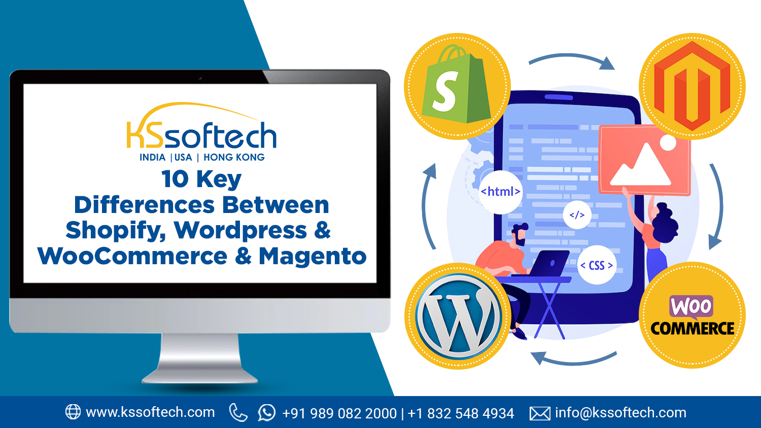 10 Key Differences Between Shopify, WordPress and WooCommerce And Magento