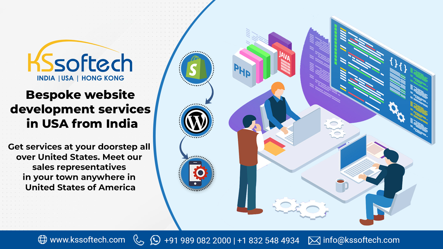 Bespoke website development and IT Software services in the USA from India.
